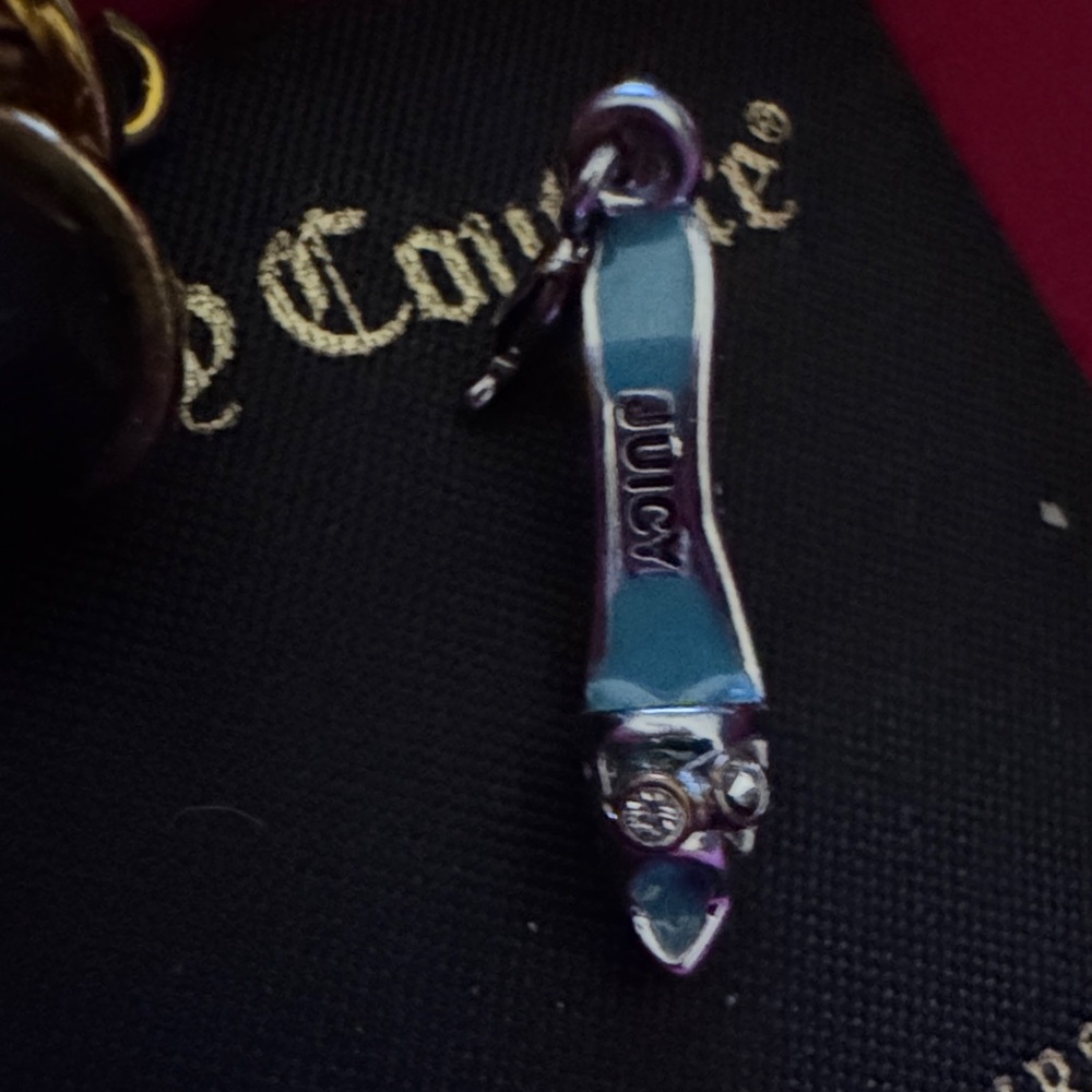 Juicy Couture Silver and Blue High Heel Charm